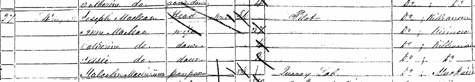 Malcolm MacCallum 1851 census