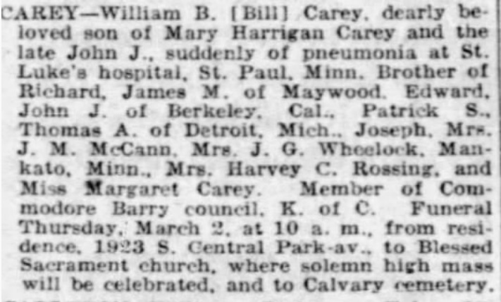 William Carey obituary