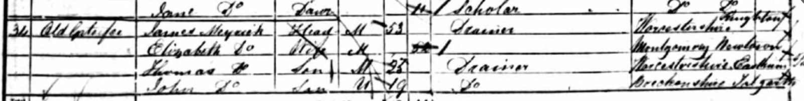 1851 census Meyrick