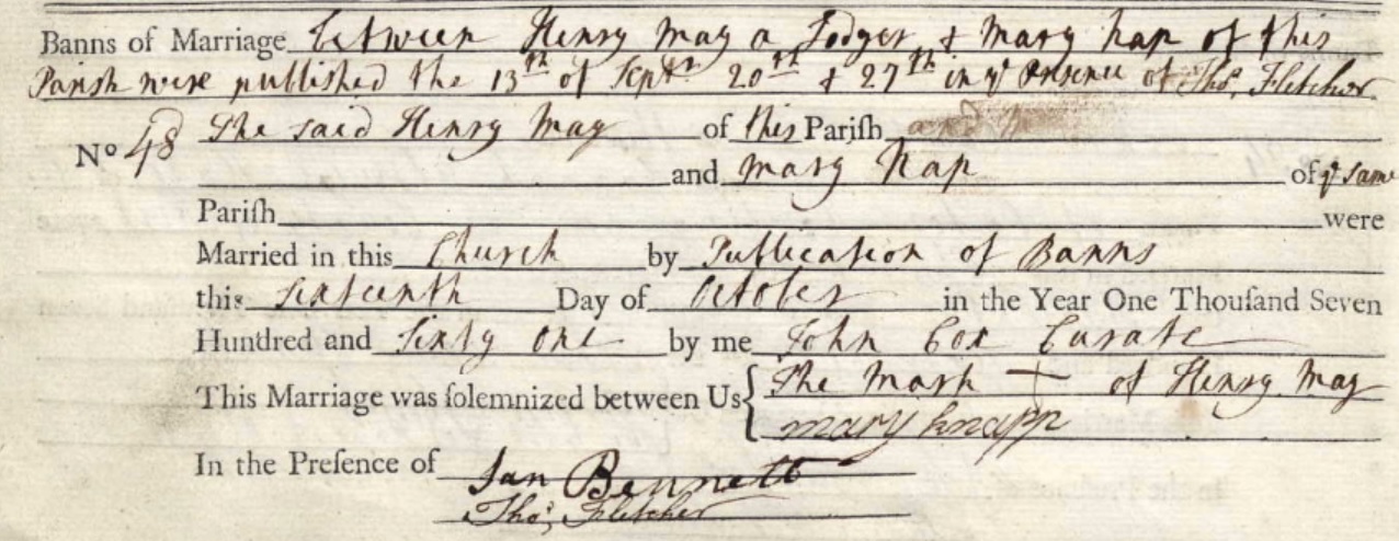 Henry May marriage