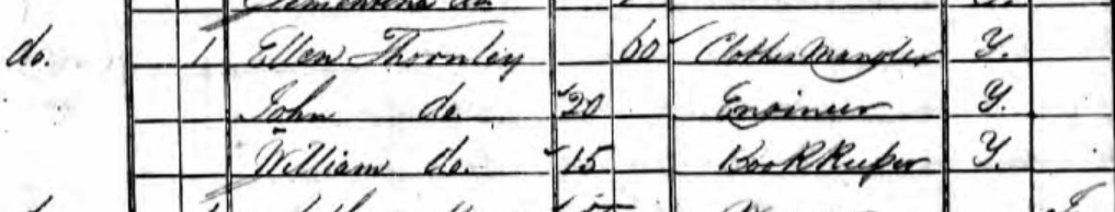 Ellen Thornley 1841 census