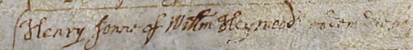 Henry Heywood baptism 1652