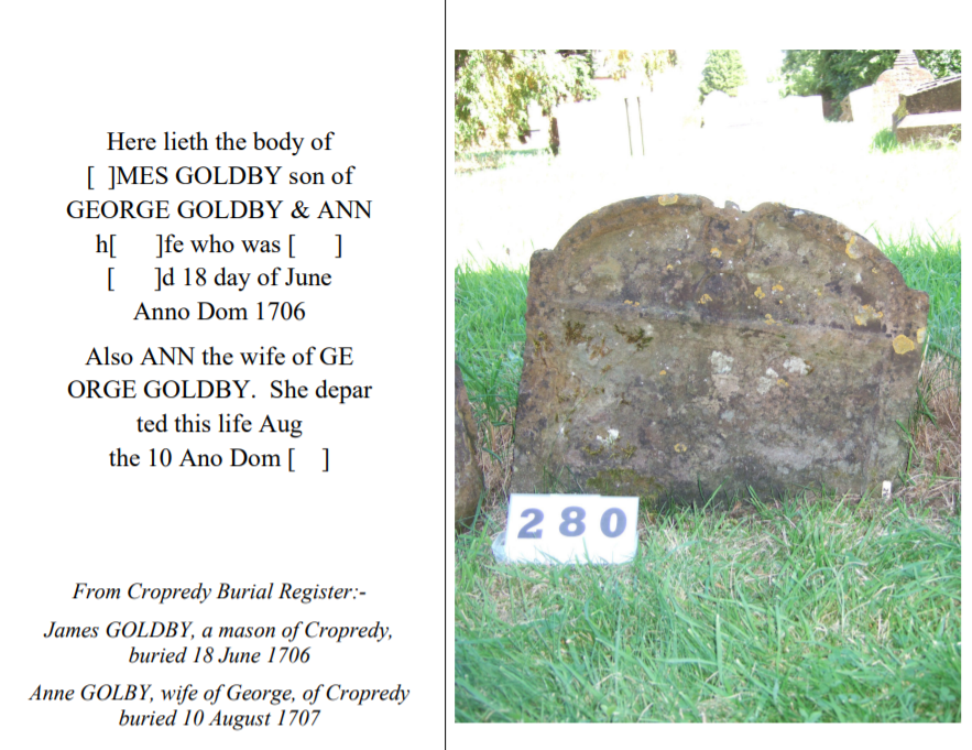 Anne Goldby
          gravestone