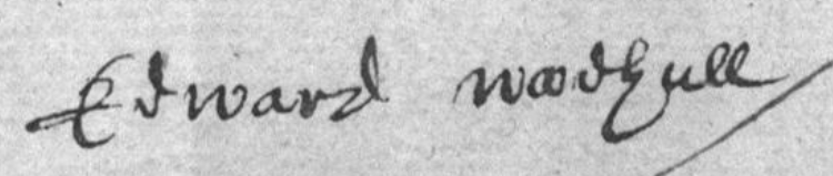 Edward Woodhull signature