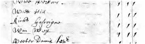 Richard Gascoigne Hearth Tax 1671