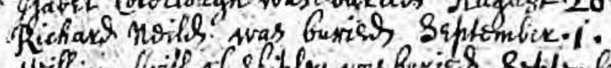 Richard Neild burial