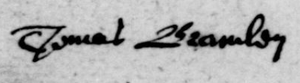 Thomas Bramley signature