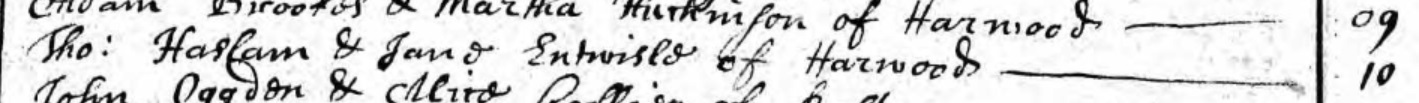 Thomas Haslam marriage